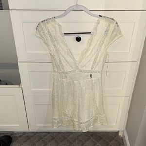 Hello Molly Cream Lace Mini Dress